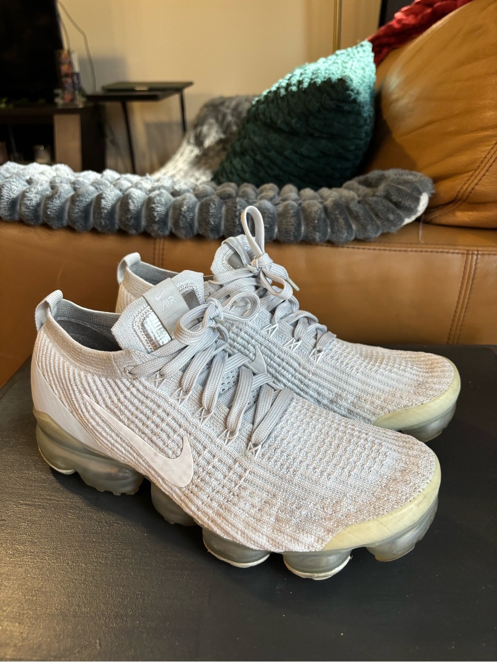 Nike Women’s VaporMax Flyknit Sneakers - Light Gray